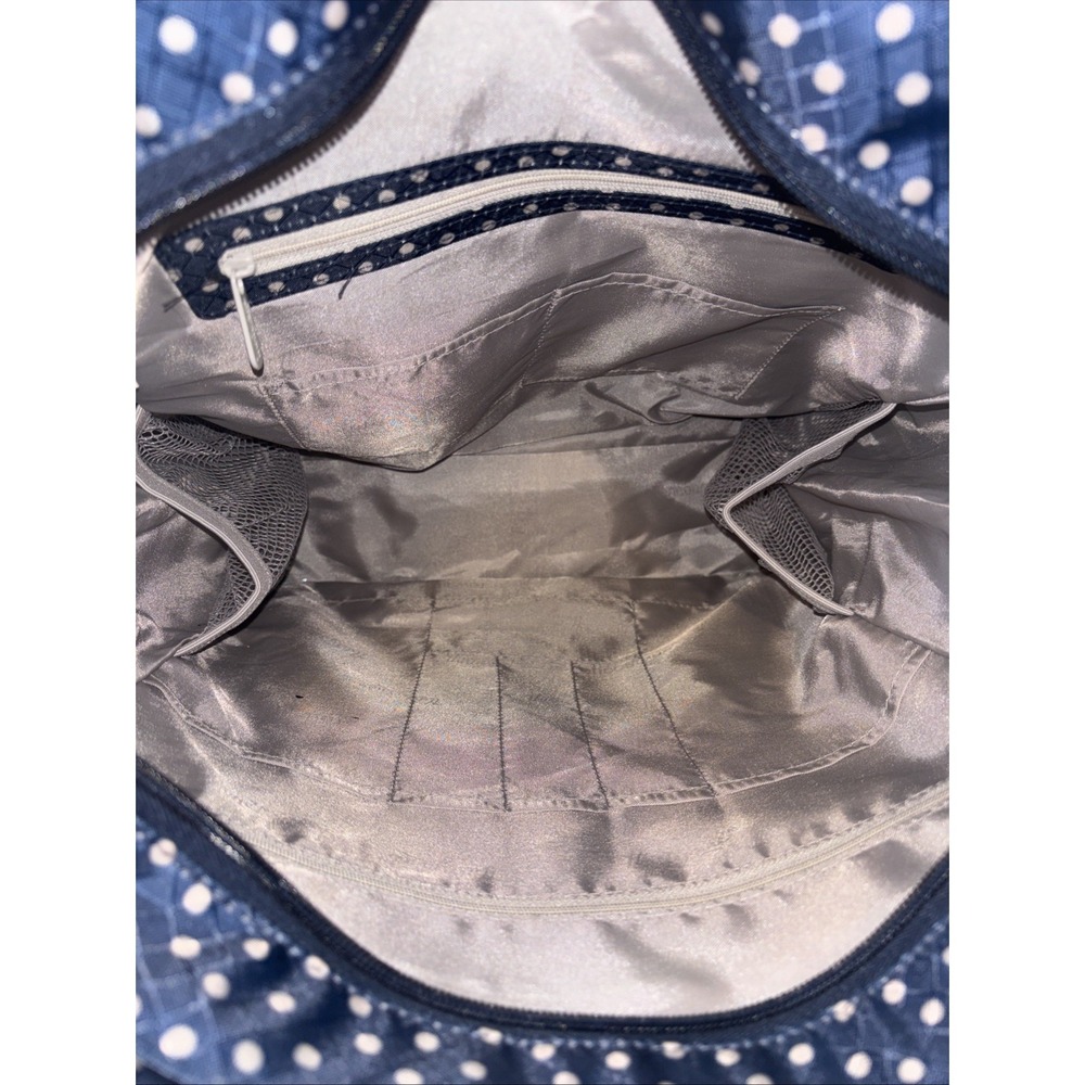 NWOT Thirty One Take Two Versatile Tote Backpack Navy Polkadot Travel Gym Diaper - Picture 10 of 16